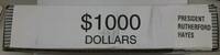 USA Dollar Rutherford B. Hayes Presidential Coin Sealed Box 1000 Coins BU UNC -