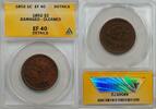 USA Large Cent 1c Coin ANACS EF 40 Details Damaged-Cleaned -