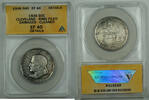 USA Cleveland Silver 50C Commemorative Coin ANACS EF 40 Details Clnd Rims Filed -