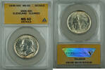 USA Cleveland Silver Half Commem Coin ANACS MS 60 Details Cleaned (Better Coin) -