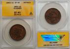 USA Large Cent 1c Coin ANACS EF 40 Details Cleaned -