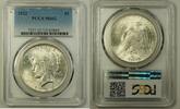 USA $1 Coin Peace Silver Dollar PCGS MS-62 (Better) (H) (18) -