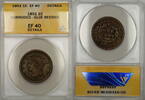 USA Large Cent Braided Hair 1c Coin ANACS EF-40 Details Corroded-Glue Residue -