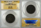 USA Large Cent Braided Hair 1c Coin ANACS EF-40 Details Corroded-Whizzed -