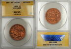 USA Large Cent Braided Hair 1c Coin ANACS AU-50 Details Cleaned -