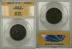 USA Cent Coronet Head One 1C ANACS EF 40 Details Corroded A -