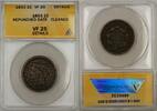 USA Large Cent Braided Hair 1C Coin ANACS VF 25 Details Repunched Date Cleaned -