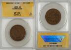 USA Large Cent Braided Hair 1C Coin ANACS VF 30 Details Corroded -