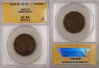 USA Large Cent Braided Hair 1C Coin ANACS VF 35 Details Scratched -