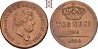 ITALIEN 3 Tornesi NEAPEL UND SIZILIEN Ferdinand II. von Bourbon, 1830-1859. -