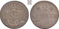 BRANDENBURG / PREUSSEN 2 Stüber Friedrich II., der Große, 1740-1786. -