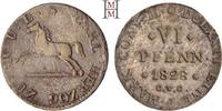 BRAUNSCHWEIG-WOLFENBÜTTEL 6 Pfennig Karl II., 1815-1830. -