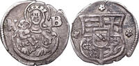Ferdinand I. (1526-1564) Obolus Ungarn, Kremnitz. Madonna, Wappenschild -