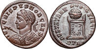 Crispus Caesar (316-326) AE Follis Trier. Altar, darauf Globus. Guter Silbersud! TOP-Stück! -