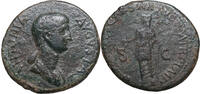 Antonia II. (Augusta, 37 and 41). Æ Dupondius Rom, Unter Claudius (41-54). Selten! -