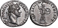 Domitianus (81-96) AR Denar Rom, MINERVA mit Lanze und Schild. TOP-Stück! leichter Stempelglanz! -