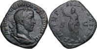 Volusianus (251-253) Æ Sesterz Rom, KAISER mit Zweig und Szepter. R! -