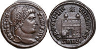Constantine I. The Great (307-337) Æ Follis Nikomedia, LAGERTOR mit zwei Türmen, darüber Stern. -