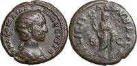 Julia Mamaea (222-235) AE As Rom, FELICITAS lehnt an Säule -
