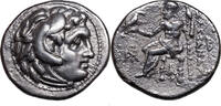 Alexander III. der Große (336-323 BCE) AR Drachme Magnesia ad Maeandrum. Zeus, Monogramm HYO, unter Thron AY -