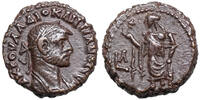 Diocletianus (284-305) BI Tetradrachme EGYPT. Alexandria. ELPIS hält Blume. -