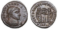 Constantinus I. (307-337) AE Follis Siscia. Viktorien um Altar, halten Schild. Top! -