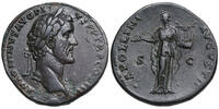 Antonius Pius (138-161) Æ Sesterz Rom. APOLLO hält Patera und LYRA. Guter Stil! -
