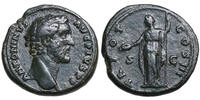 Antonius Pius (138-161) Æ As Rom. CLEMENTIA hält Patera und Zepter. -