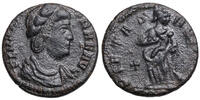 Theodora (†337) Æ Follis Trier. PIETAS ROMANA hält Kind. KREUZ im linken Feld! Sehr SELTEN ! -