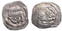Rudolf II. v. Habsburg (1276-1282) Wiener Pfennig Wien. Lamm mit Fahne nach links / Engel -