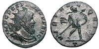 Aureolus USURPATOR (268-269) Æ Antoninian Mediolanum. VIRTUS mit Schild und Lanze. Gutes Silbersud! -