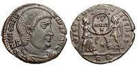 Magnentius (350-353) AE Maiorina Rom. Viktorien halten Schild. Guter Stil! -