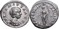 Julia Maesa (218-222) AR Denar Rom, FELICITAS mit Caduceus und Patera über Altar. -
