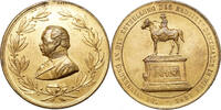 Franz Joseph I. (1848-1916) AE Medaille vergoldet Reiterstandbild RADETZKY 1892 -