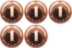 DEUTSCHLAND 1 Pfennig 1 Pfennig BRD kompletter Satz -