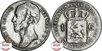 NIEDERLANDE 1 Gulden KM 66 - geprägt unter König Wilhelm II. -