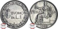 ITALIEN 1 Lira 1922 R KM 62 - Kursmünze f.VZ 115.47 元 含税 ＋  83.67 元 运费