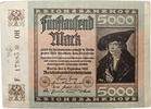 Deutschland 5000 Mark Reichsschuldenverwaltung 5000 Mark 02.12.1922 KN 17885 -