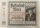 Deutschland 5000 Mark Reichsschuldenverwaltung 5000 Mark 02.12.1922 KN 312289 -