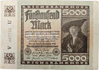 Deutschland 5000 Mark Reichsschuldenverwaltung 5000 Mark 02.12.1922 KN 167755 -
