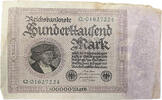 WEIMAR 100000 Mark Reichsbank 100 Tausend Mark 01.10.1923 KN 01627224 -