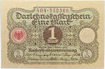 WEIMAR 1 Mark Darlehnskasse 1 Mark 01.03.1920 KN 552366 -