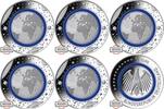 BRD 5 Euro Planet Erde, kompletter Satz -
