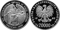 POLEN 20000 Zloty KM Y#2234Fussball-WM 1990 in Italien -