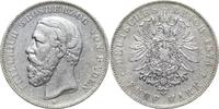 BADEN 5 Mark J 27 geprägt unter Großherzog Friedrich I. -