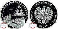 BRD Medaille - 100 Jahre Jugendherbergen - versilbert - gekapselt -