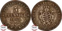 SACHSEN 5 Pfennig AKS 151 - geprägt unter König Johann V. -