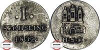 HAMBURG 1 Sechsling KM 24 - Ansicht der Burg -