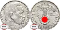DRITTE REICH 2 Reichsmark J 366 - Paul von Hindenburg -