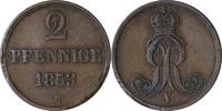 HANNOVER 2 Pfennig AKS 152 - Kursmünze aus dem Königreich Hannover -
